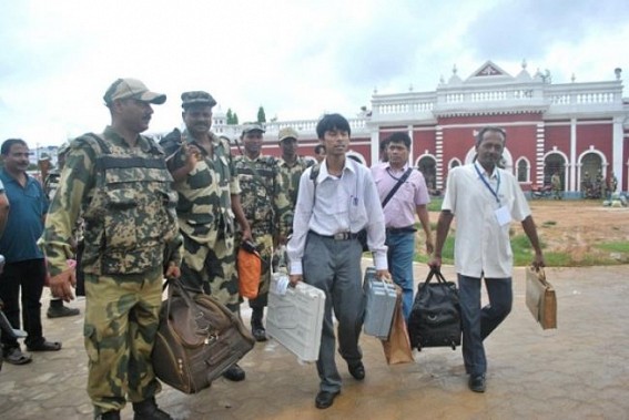 Tripura gets ready for by-election, EVMs sent to polling booths amidst tight security